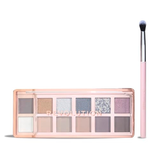 Revolution Beauty London Revolution Beauty The Rebel Icon Eyeshadow Palette Set Holiday Set With y Icon Eyeshadow Palette & Eye Blending Brush Vegan & Cruelty-