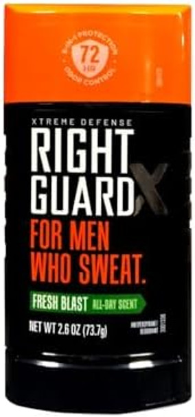 Right Guard Xtreme Invisible Solid Anti-Perspirant/Deodorant Fresh Blast With Power Stripe For Men 2.6 Oz (Packaging May Vary)