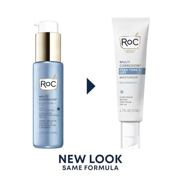 Roc Multi Correxion 5 In 1 Anti-Aging Daily Face Moisturizer With Broad Spectrum Spf 30 & Shea Butter Skin Care Routine (1.7 Oz) With Night Cream Packette (Packaging May Vary)