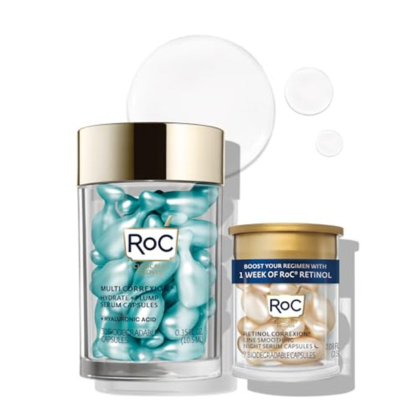 Roc Multi Correxion Hyaluronic Acid Night Serum Capsules (30 Ct) For Intense Hydration + Roc Retinol Capsules (7 Ct) Skin Care Routine Anti-Aging Skin Care Wrinkle Treatment For Women And Men Roc Multi Correxion Hyaluronic Acid Night Serum Capsules (30 Ct) For Intense Hydration + Roc Retinol Capsules (7 Ct) Skin Care Routine Anti-Aging Skin Care Wrinkle Treatment For Women And Men