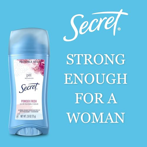 Secret Roll-On Antiperspirant And Deodorant For Women 24Hr Sweat & Odor Protection Ph Balanced Formula Powder Fresh Scent 1.8 Oz (Pack Of 12)