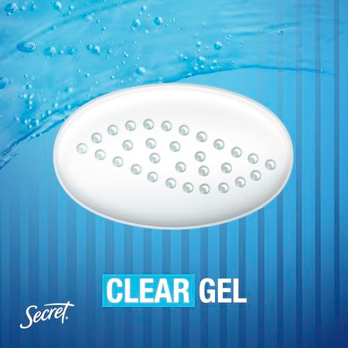 Secret Outlast Antiperspirant Deodorant For Women 72Hr Sweat & Odor Protection Ph Balancing Minerals Clear Gel Completely Clean Scent 2.6 Oz (Pack Of 2)