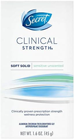 Secret Clinical Strength Soft Solid Sensitive Unscented Deodorant 1.6 Oz (Pack Of 3)