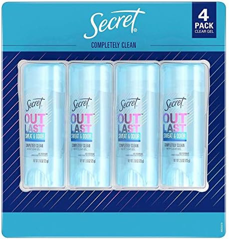 Secret Outlast Anti-Perspirant Deodorant Clear Gel Completely Clean - 2.7 Oz Pack Of 4