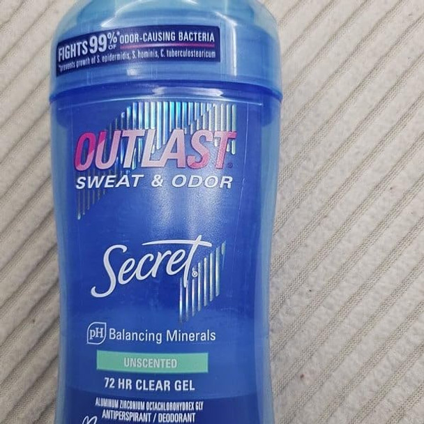 Secret Outlast Xtend Antiperspirant Deodorant Clear Gel Unscented 2.6 Ounce (Pack Of 2)
