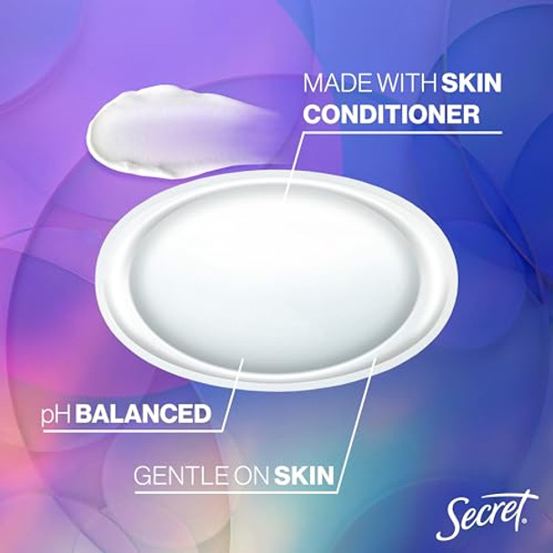 Secret Fresh Antiperspirant Deodorant For Women 72Hr Breathable Sweat & Odor Protection Instant Freshness & Gentle Ph Balancing Minerals Invisible Solid Oasis Scent 2.6 Oz