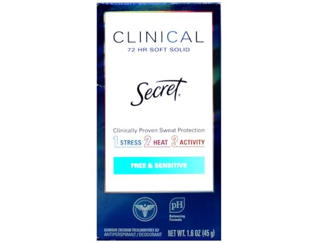 Secret Clinical Strength Soft Solid Sensitive Unscented Deodorant 1.6 Oz (Pack Of 6)