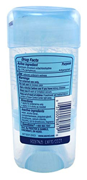 Secret Deodorant Outlast Clear Gel Protecting Powder 2.6 Ounce (76Ml) (6 Pack)