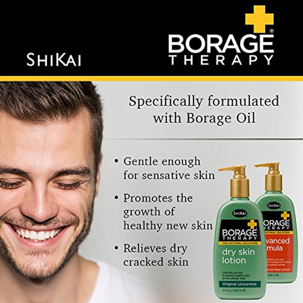 Shikai Borage Therapy Hand Cream (2.5 Oz) Fragrance Moisturizer For Hands & Body Fast Relief Lotion For Dry Skin With Oatmeal & Shea