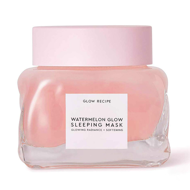 Glow Recipe Watermelon Glow Sleeping Mask - Exfoliating, Anti-Aging + Brightening Overnight Face Mask with AHA, Hyaluronic Acid + Pumpkin Seed Extract for Sensitive Skin