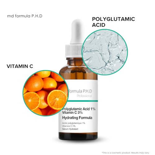 Skin Chemists Md Formula Hydrating Serum Polyglutamic Acid 1% Vitamin C 3%