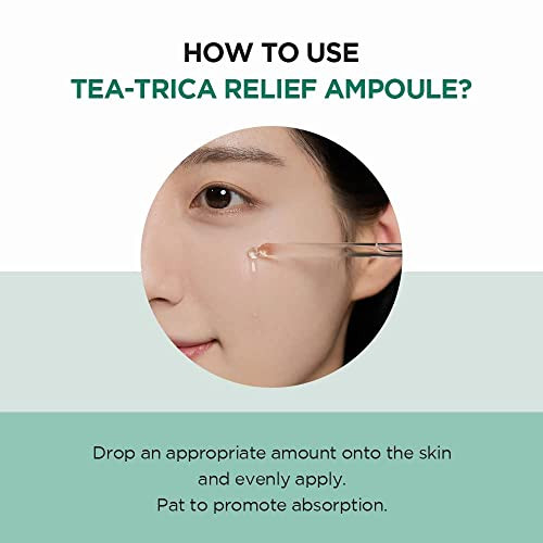Skin1004 Tea-Trica Relief Ampoule 3.38 Fl. Oz 100Ml Soothing Hydration For Sensitive Skin