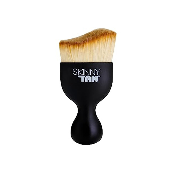 Skinny Tan Miracle Tanning Brush - Premium And Ultra-Soft Synthetic Bristles - Unique Ergonomically Shaped Tool - Perfect For Bronzing Tricky Areas - Streak- Flawless Looking Finish - 1 Pc