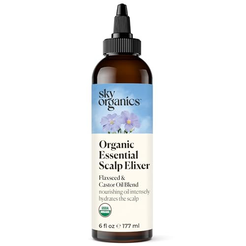 Sky Organics Essential Scalp Elixir For Hair Usda Organic To Hydrate Soothe & Nourish Scalp 6 Fl. Oz