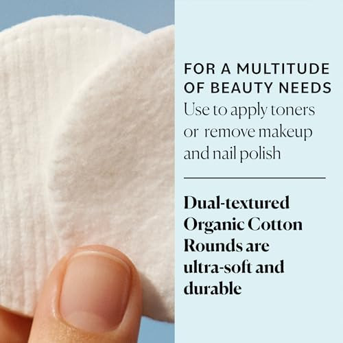 Sky Organics Cotton Rounds For Sensitive Skin 100% Pure Gots Organic For Beauty & Personal Care 300 Ct