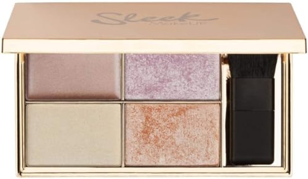 Sleek Makeup Highlighting Palette Four Dazzling Shades For A Supercharged Glow Long Lasting And Lightweight Intense Colour Solstice