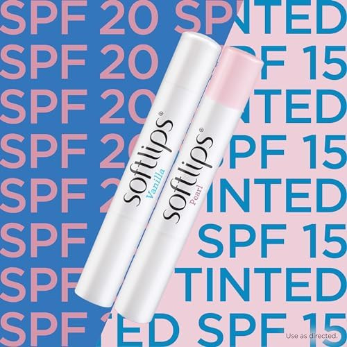 Softlips Daily Lip Moisturizer For Very Dry Lips With Spf Pearl Tint & Vanilla Flavor Lip Balm Hydrates Soothes & Prevents Dry Chapped Lips Smooth Glide Formula Dermatologist Tested Pack Of 2 Chap Sticks