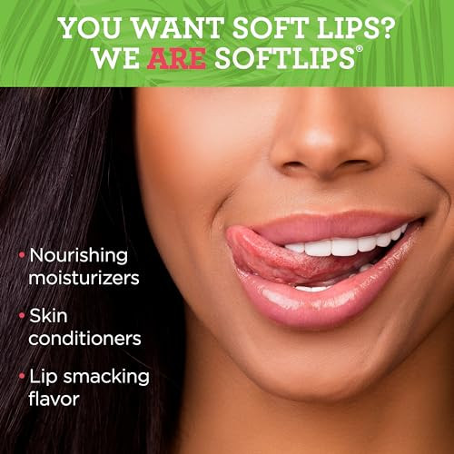 Softlips Daily Lip Moisturizer For Very Dry Lips Tropical Flavored Lip Balms Hydrates Soothes & Prevents Dry Chapped Lips Smooth Glide Formula Dermatologist Tested Pack Of 3 Chap Sticks