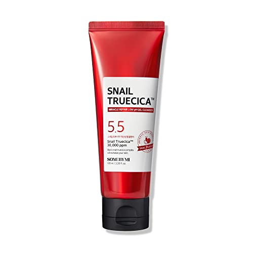 Some By Mi Snail Truecica Miracle Repair Low Ph Gel Cleanser - 3.38Oz 100Ml - Made From Snail Mucin For Sensitive Skin - Daily Face Wash For Deep Cleansing And Skin Moisturizing - Korean Skin Care