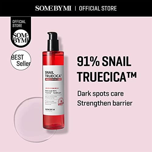 Some By Mi Snail Truecica Miracle Repair Toner - 4.6Oz 135Ml - Made From Snail Mucin For Sensitive Skin - Daily Repair Face Toner With Skin Texture And Pigmentation Care - Korean Skin Care