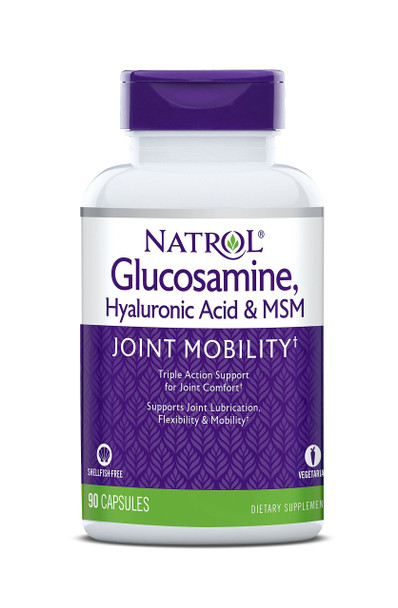 Natrol Glucosamine, Hyaluronic Acid and MSM, 90 Capsules