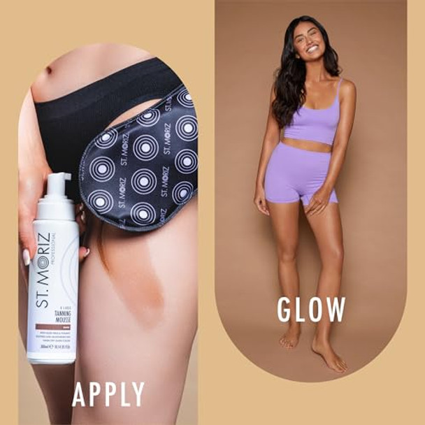 St Moriz Velvet Self Tanning Mitt - Reusable Self Tanner Applicator Glove For Even Self Tan Coverage & Streak Finish - Use With Any Self Tanner Mousse Mist Lotion - Self Tan Mitt - Pack Of 1