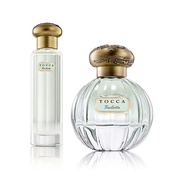 Tocca Eau De Parfum Set For Women Giulietta (20Ml + 50Ml) - Fresh Floral Pink Tulips Green Apple Vanilla Orchid Hand-Finished Bottle