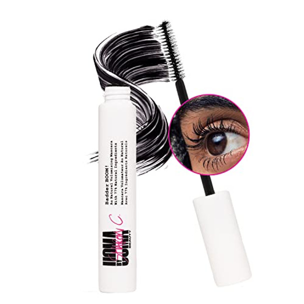 Uoma Beauty By Sharon C - Mascara Black Badder Boom Extreme Black Mascara Volume And Length Vegan Mascara + Argan Oil For Lash Volume Gentle Hypoallergenic Mascara For Sensitive Eyes Lengthening Mascara