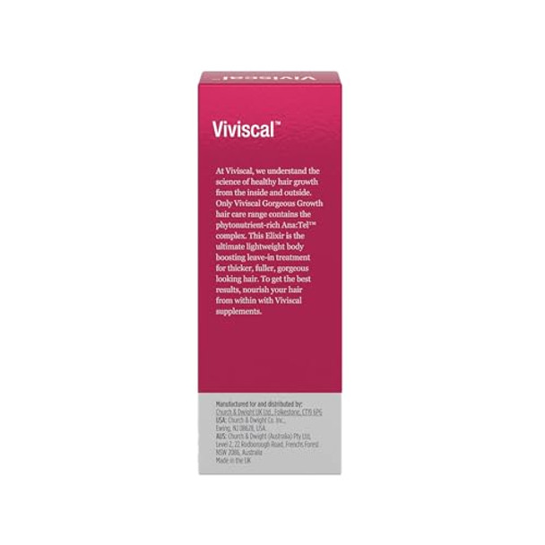 Viviscal Gorgeous Growth Densifying Leave-In Elixir For Thicker Fuller Hair Ana:Tel Proprietary Complex With Keratin Biotin Zinc 1.7 Ounce
