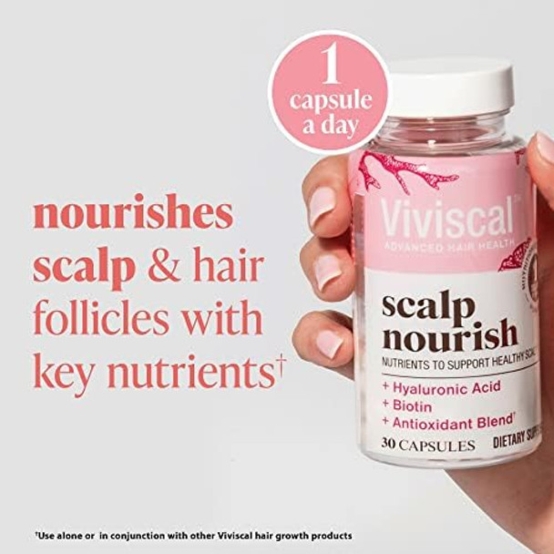 Viviscal Scalp Nourish Supplement Blend Of Nutrients For Scalp Health & Hair Follicles Fortify Hair'S Natural Beauty Foundation For Healthy Hair Growth Vitamins 30Ct - 1 Month