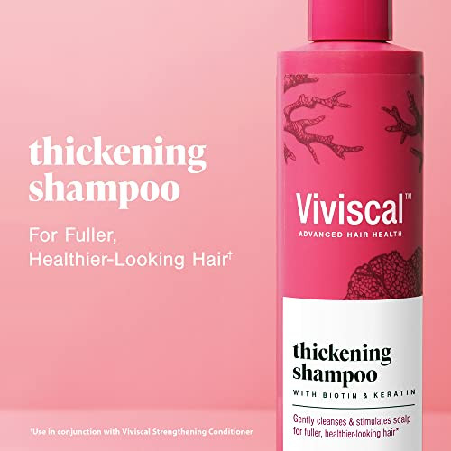 Viviscal Thickening Shampoo Formulated With Biotin And Keratin Fortified With Marine Collagen And Seaweed Extract Strengthens And Reduces Breakage Healthier Looking Hair 250Ml (8.45 Fl. Oz.)