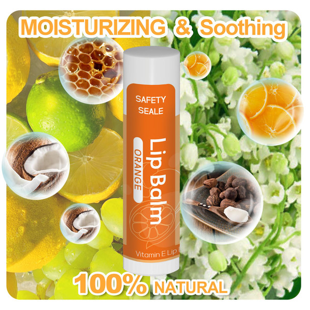 Yopela 10 Pack Natural Lip Balm Bulk with Vitamin E and Coconut Oil Valentine's Day best choice  Moisturizing Soothing and Repairing Dry and Chapped Lips  10 Flavors  Non GMO