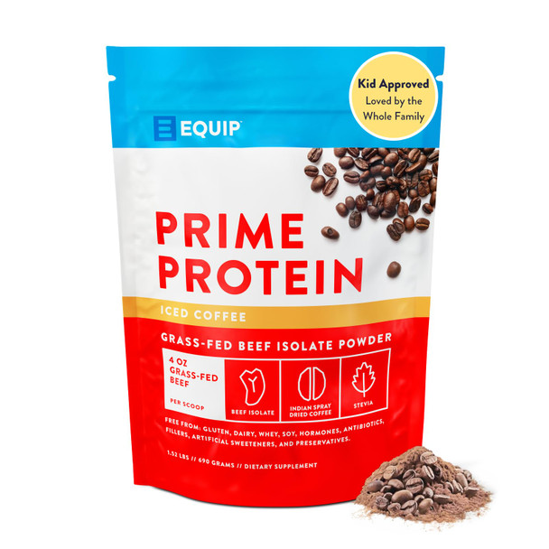 Equip Foods Prime Protein Powder  Clean Grass Fed Beef Protein Isolate  Carnivore Protein Powder  Paleo Keto Friendly  Gluten Dairy Free  Helps Build  and  Repair Tissue  30 Servings Iced Coffee Equip Foods Prime Protein Powder  Clean Grass Fed Beef Protein Isolate  Carnivore Protein Powder  Paleo Keto Friendly  Gluten Dairy Free  Helps Build  and  Repair Tissue  30 Servings Iced Coffee