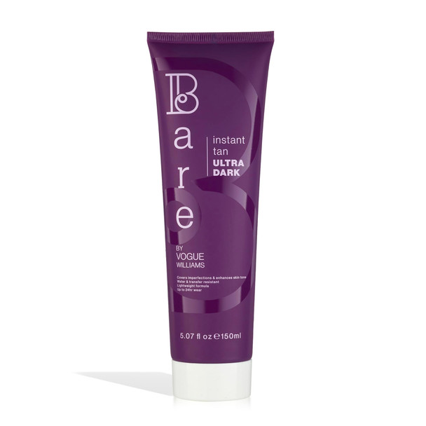Bare by Vogue Instant Tan - Ultra Dark 150ml Wash-Off Formula for Streak-Free Natural-Looking Glow - Infused with Super Peptides for Plump Smooth & Firm Skin