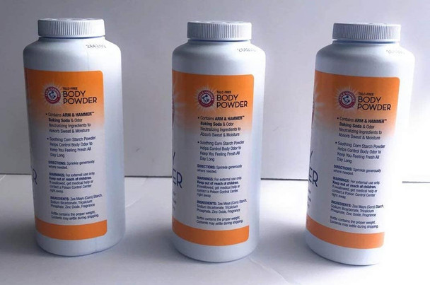 Talc-Free Body Powder for Body Odor Sweat & Moisture (3 pack)