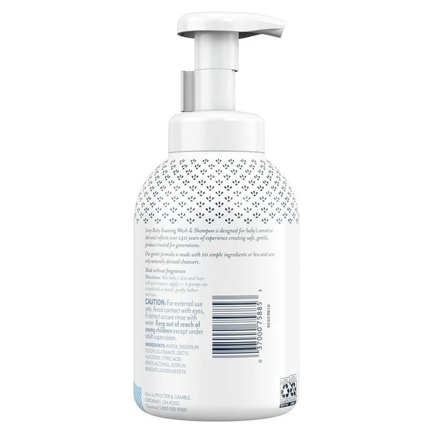Ivory Baby Foam Unisex Baby Wash & Shampoo Fragrance- For Baby'S Sensitive Skin 16.9 Oz (Pack Of 3)