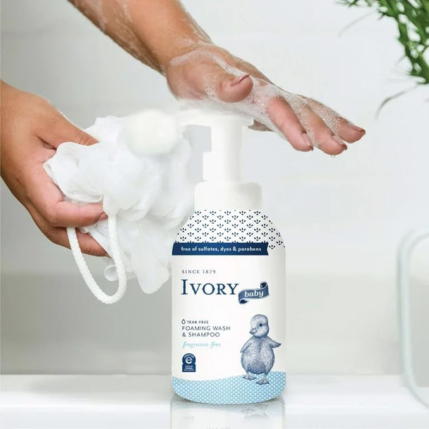 Ivory Baby Foam Unisex Baby Wash & Shampoo Fragrance- For Baby'S Sensitive Skin 16.9 Oz (Pack Of 3)