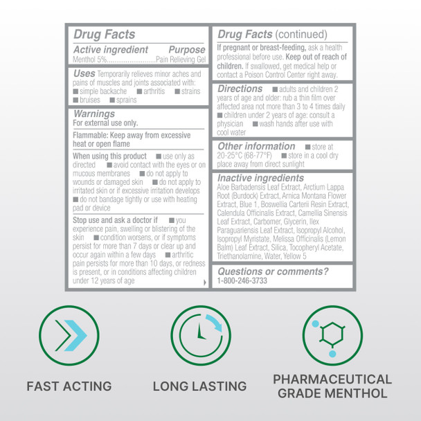 Biofreeze Professional Pain Relief Roll On Knee & Lower Back Pain Relief Arthritis Pain Reliever Neck Pain Relief Cooling Joint Pain Relief Roll-On Menthol Gel 3 Fl Oz