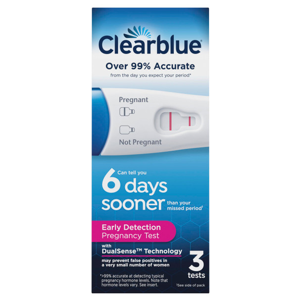 Clearblue Early Detection Pregnancy Test 3 Ct Clearblue Early Detection Pregnancy Test 3 Ct
