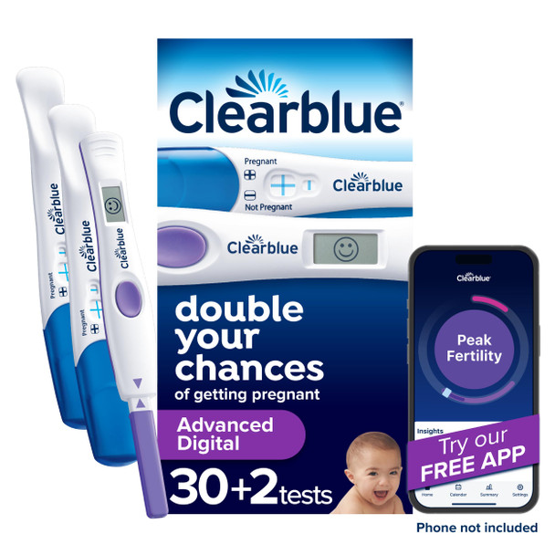 Clearblue Advanced Digital Ovulation Test Kit 32 Ct