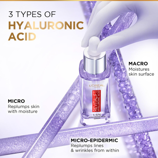 L'Oreal Paris Revitalift Serum Hydrating and Plumping With 1.5% Hyaluronic Acid 15ml