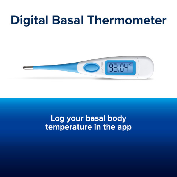 Clearblue & Natural Cycles Hormone-Free Birth Control Kit Starter Pack 3 Month Subscription to The Natural Cycles app 15 Digital Ovulation Tests 1 Digital Basal Thermometer