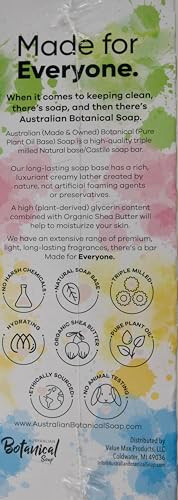 Australian Botanical Soap Multipack Goat'S Milk Oat'S Milk Lemongrass Raspberry Melon 8 Bars