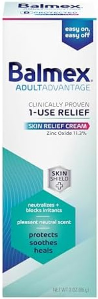 Balmex Adultadvantage Bprotected Skin Relief Cream With Skinshield Technology 3 Ounce