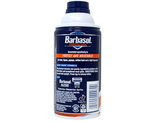 Barbasol Sensitive Skin Thick And Rich Shaving Cream 10 Ounce Pack Of 2