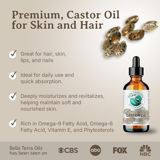 Bella Terra Oils Premium Castor Oil For Luxurious Hair And Radiant Skin – 1 Gallon Fast Absorbing All-Natural. Bella Terra Oils Bella Terra Oils Premium Castor Oil For Luxurious Hair And Radiant Skin – 1 Gallon Fast Absorbing All-Natural. Bella Terra Oils