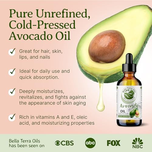 Bella Terra Oils Pure Avocado Oil For Skin And Hair Nourishment – 1Gallon Rich In Nutrients Hydrating Shine Enhancer