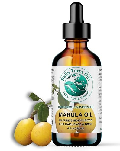 Bella Terra Oils - Marula Oil For Skin 4 Oz - Dive Into The Nutritional Excellence Abundant In Vitamin C & Antioxidants Perfect Companion For Your Face