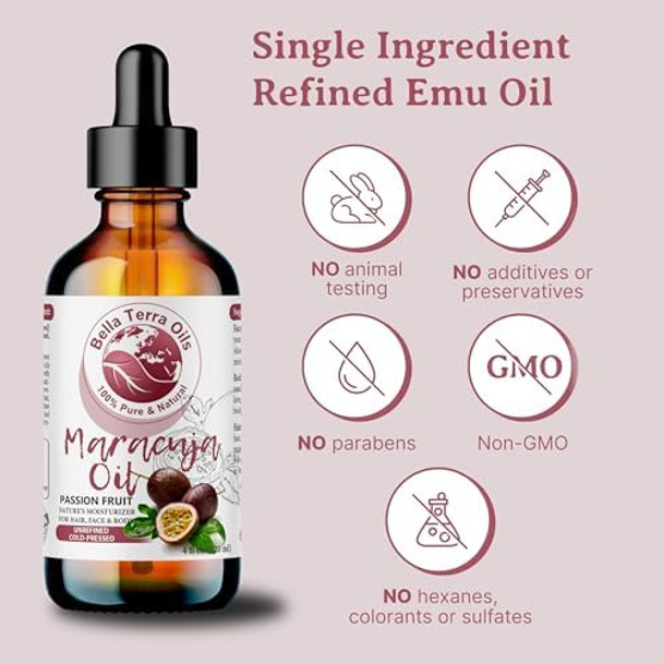 Bella Terra Oils - Maracuja (Passion Fruit) Oil 8 Oz - A Symphony Of B-Vitamins & Antioxidants Immerse In The Luxury Of Silky Soft Skin Bella Terra Oils - Maracuja (Passion Fruit) Oil 8 Oz - A Symphony Of B-Vitamins & Antioxidants Immerse In The Luxury Of Silky Soft Skin