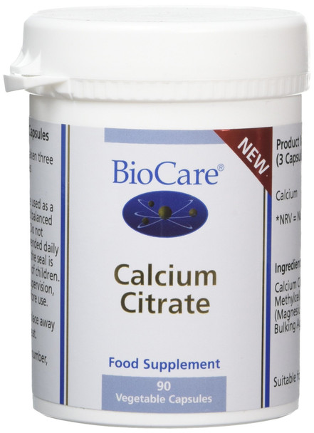 Biocare Calcium Citrate Vegetable Capsules, Pack Of 90